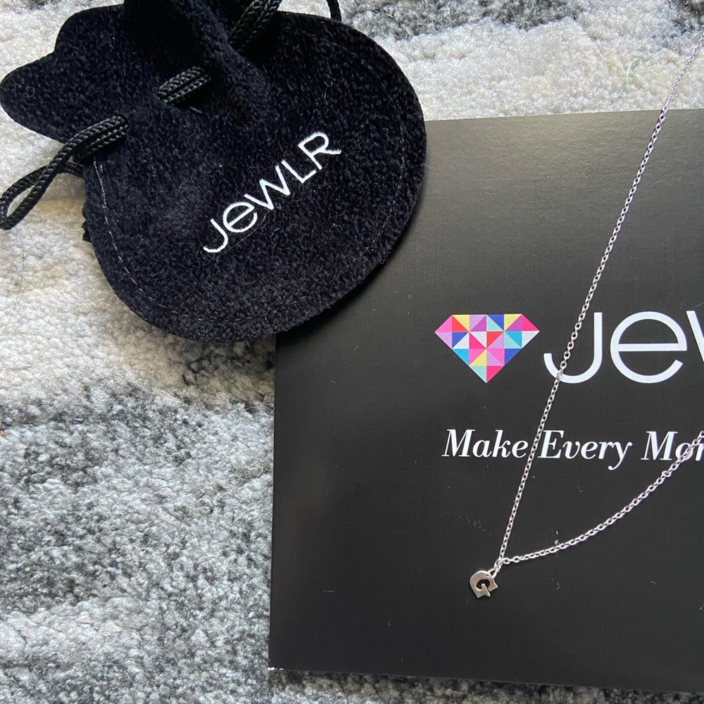 jewlr G initial pendant & chain